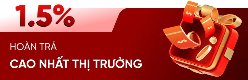 Khuyến mãi hoàn trả 1.5%